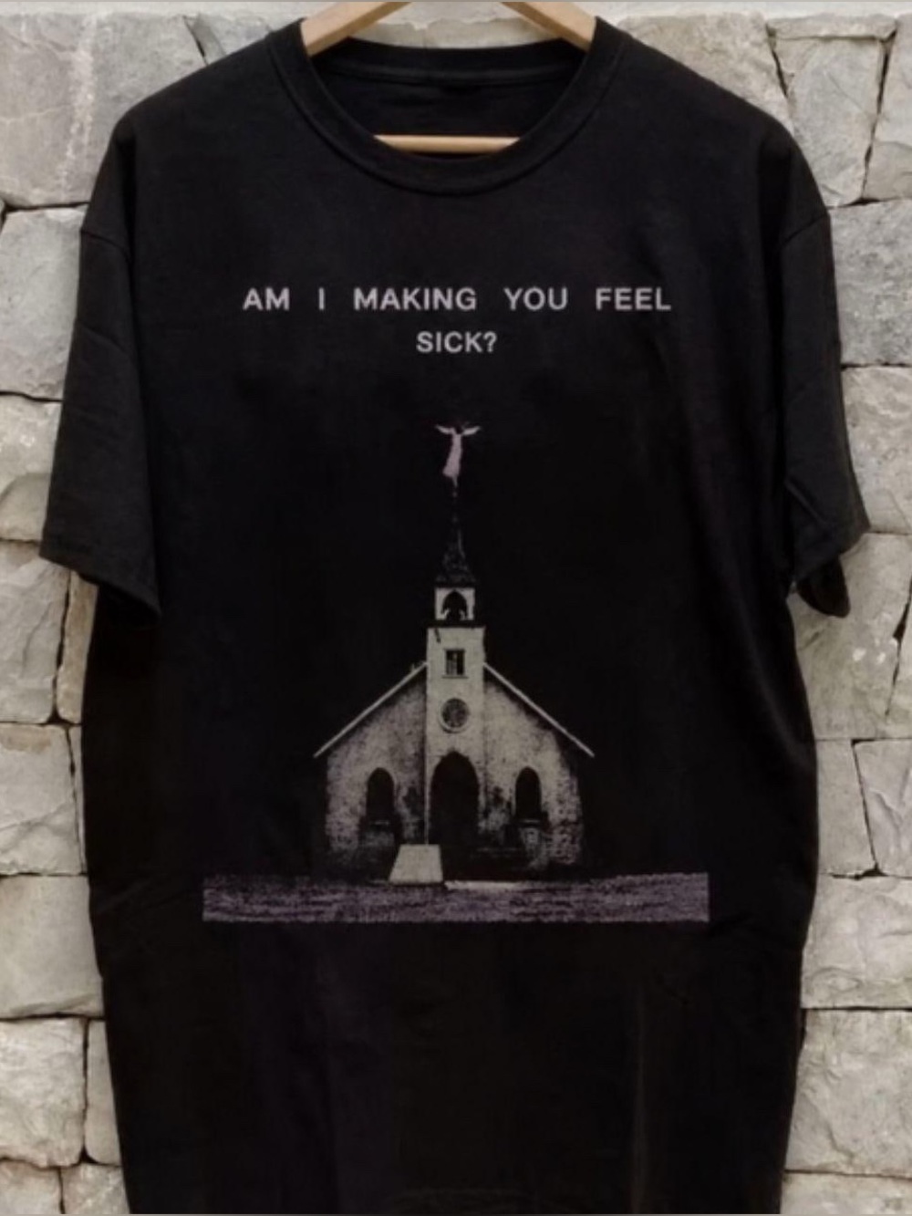 Ethel Cain am I Making you feel Graphic Tee with Church Print unisex Casual